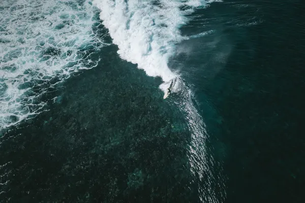 Aerial drone shot of dark wave