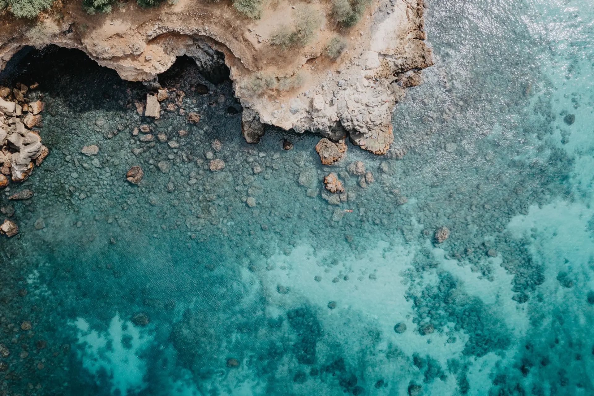 Aerial ocean activities in Tarrafal