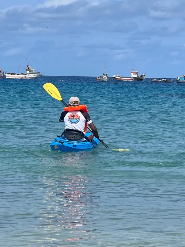 Kayak activity in Tarrafal bay, Cabo Verde