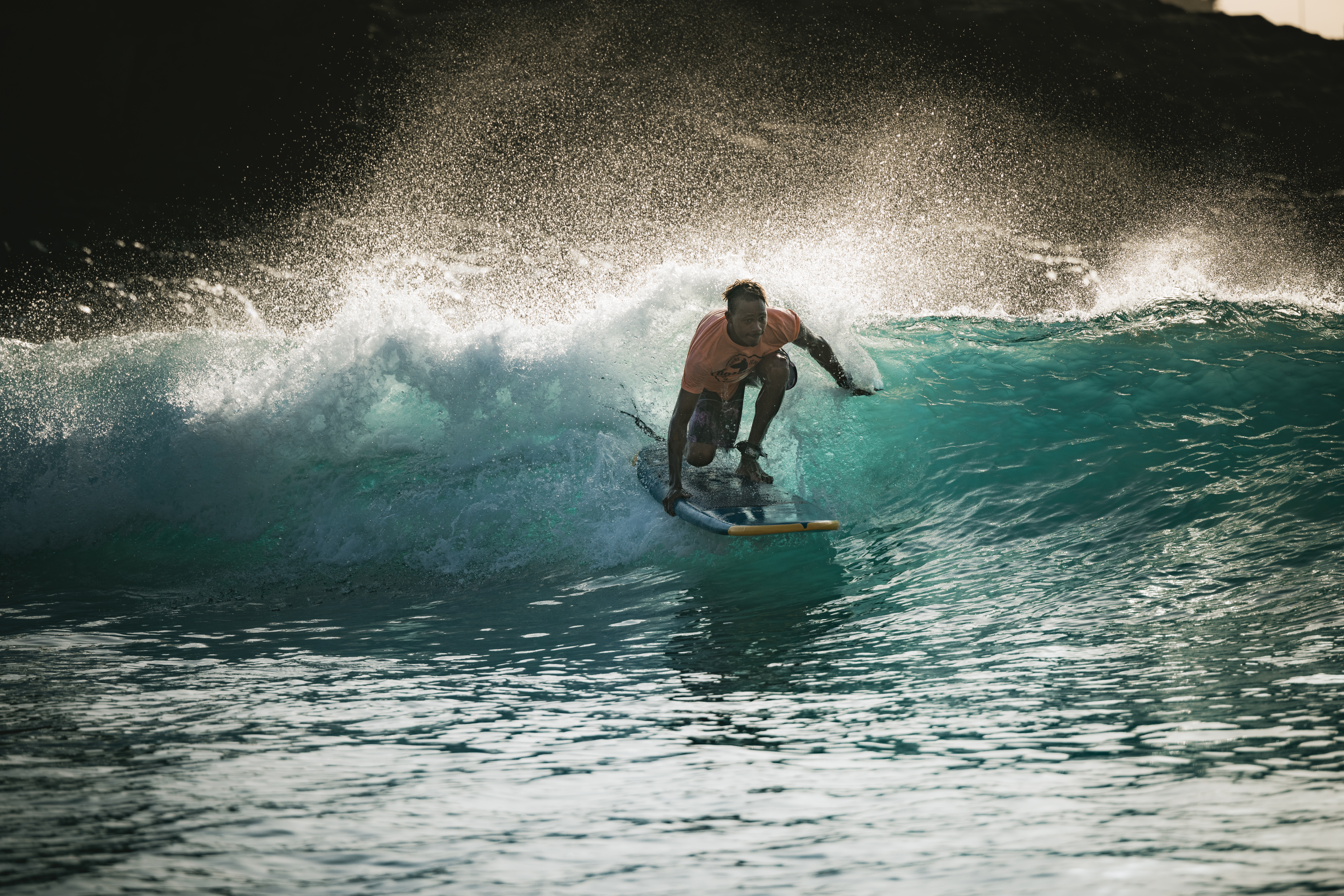 Kabungo surfing a perfect wave